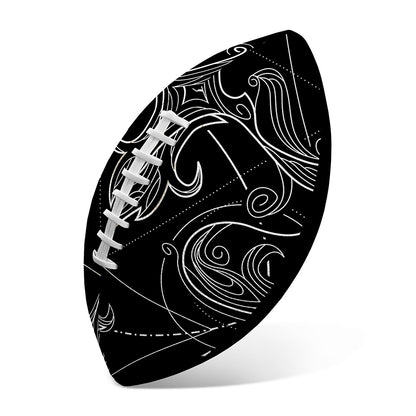 Black And White Libra Sign Print Rugby Ball