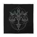 Black And White Libra Sign Print Silk Bandana