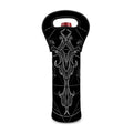 Black And White Libra Sign Print Single Neoprene Wine Tote