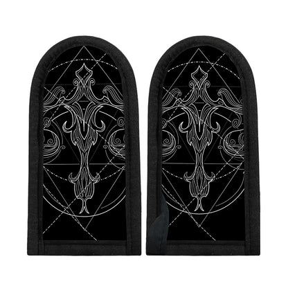 Black And White Libra Sign Print Skillet Handle Cover