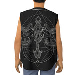 Black And White Libra Sign Print Sleeveless Baseball Jersey