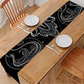 Black And White Libra Sign Print Table Runner