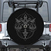 Black And White Libra Sign Print Tire Cover With Camera Hole