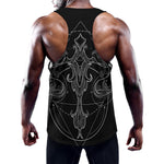 Black And White Libra Sign Print Training Tank Top