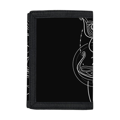 Black And White Libra Sign Print Trifold Wallet