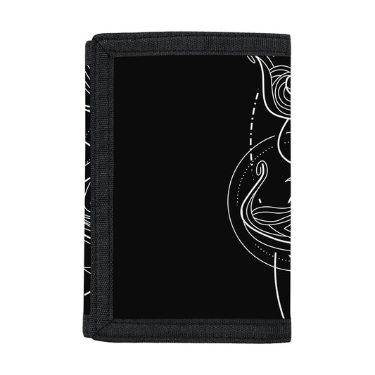 Black And White Libra Sign Print Trifold Wallet