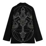 Black And White Libra Sign Print Women's Blazer