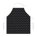 Black And White Lightning Pattern Print Adjustable Apron