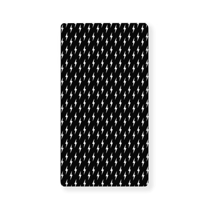 Black And White Lightning Pattern Print Baby Crib Sheet
