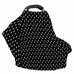 Black And White Lightning Pattern Print Baby Seat Cover
