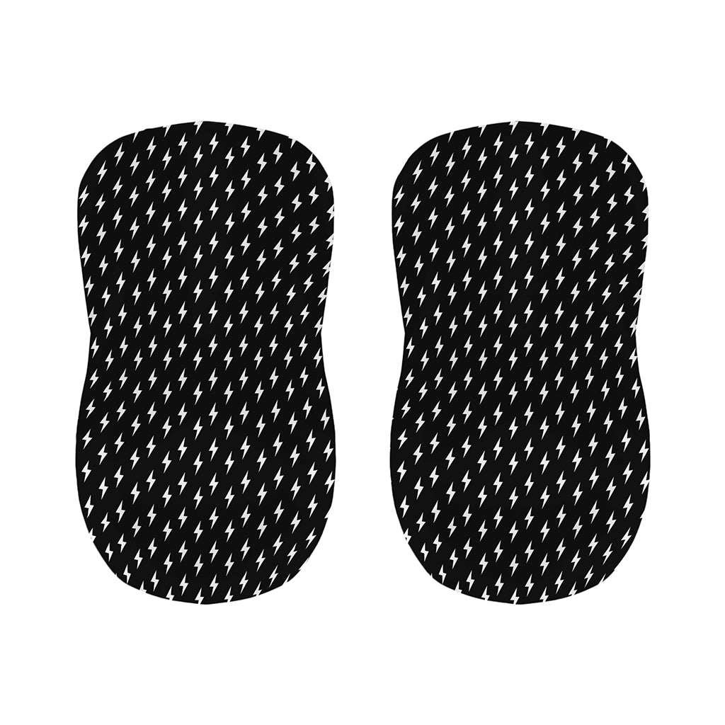 Black And White Lightning Pattern Print Bar Stool Covers