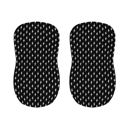 Black And White Lightning Pattern Print Bar Stool Covers
