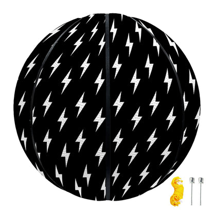 Black And White Lightning Pattern Print Basketball