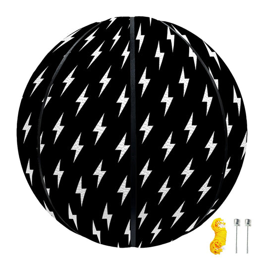 Black And White Lightning Pattern Print Basketball
