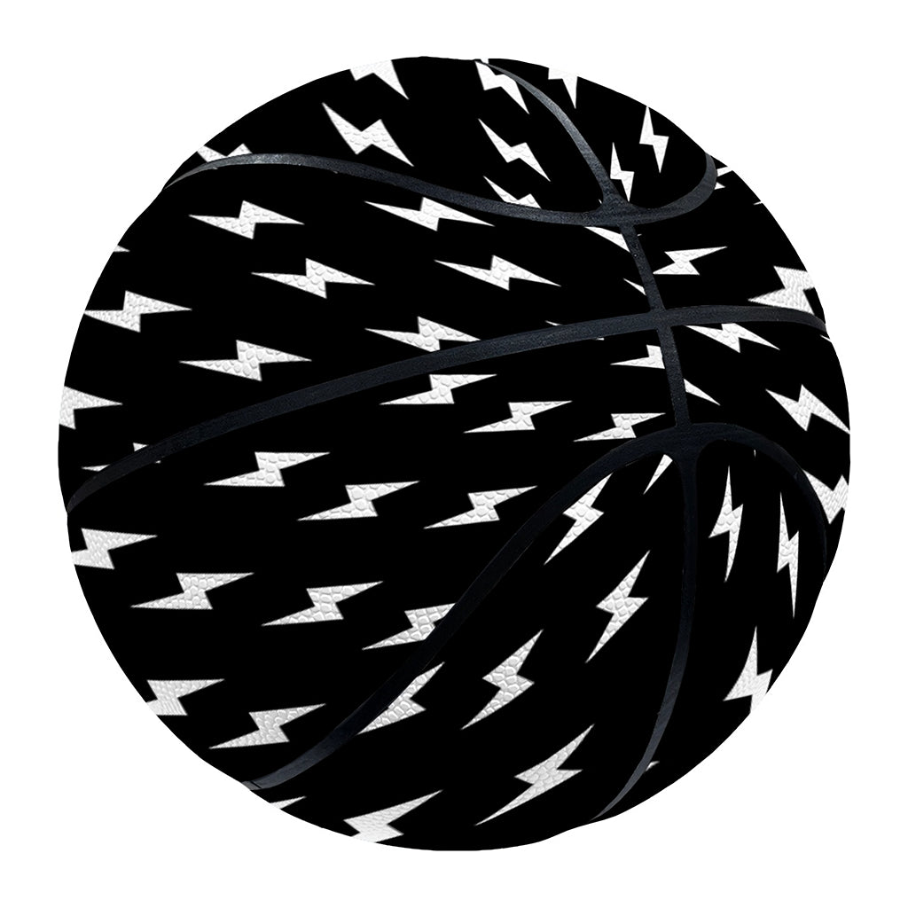 Black And White Lightning Pattern Print Basketball