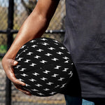 Black And White Lightning Pattern Print Basketball