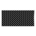 Black And White Lightning Pattern Print Beach Towel