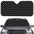 Black And White Lightning Pattern Print Car Windshield Sun Shade