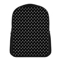 Black And White Lightning Pattern Print Casual Backpack