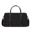 Black And White Lightning Pattern Print Duffel Bag