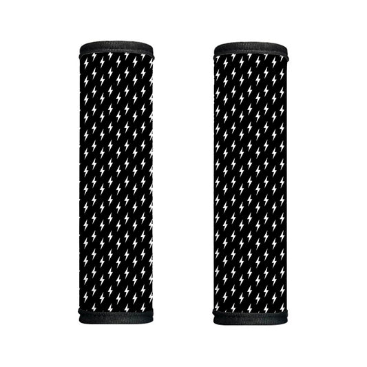 Black And White Lightning Pattern Print Handle Covers
