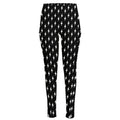 Black And White Lightning Pattern Print High-Waisted Pocket Leggings