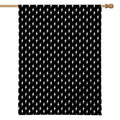 Black And White Lightning Pattern Print House Flag