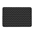 Black And White Lightning Pattern Print Kitchen Mat