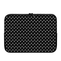 Black And White Lightning Pattern Print Laptop Sleeve