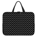 Black And White Lightning Pattern Print Laptop Sleeve With Handle