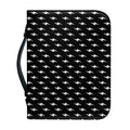 Black And White Lightning Pattern Print Leather Bible Cover