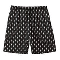 Black And White Lightning Pattern Print Men's Swim Trunks