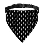 Black And White Lightning Pattern Print Over The Collar Dog Bandana