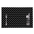 Black And White Lightning Pattern Print Placemat