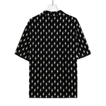 Black And White Lightning Pattern Print Rayon Hawaiian Shirt