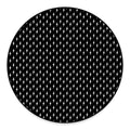 Black And White Lightning Pattern Print Round Floor Mat