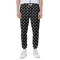 Black And White Lightning Pattern Print Joggers
