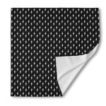 Black And White Lightning Pattern Print Silk Bandana
