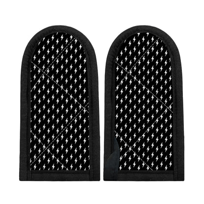 Black And White Lightning Pattern Print Skillet Handle Cover