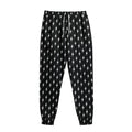 Black And White Lightning Pattern Print Sweatpants