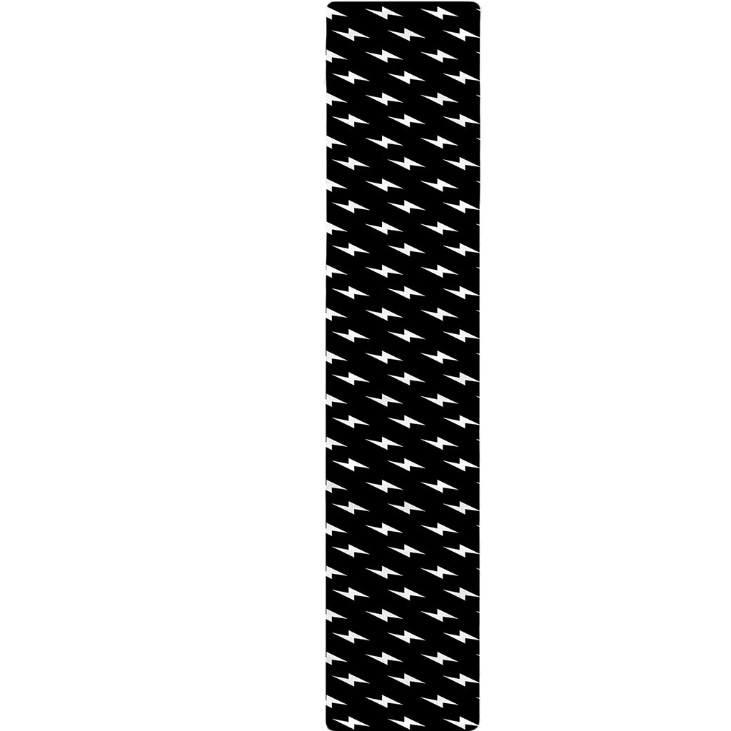 Black And White Lightning Pattern Print Table Runner