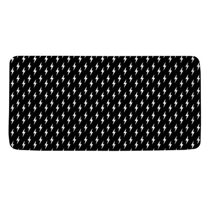Black And White Lightning Pattern Print Towel