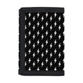 Black And White Lightning Pattern Print Trifold Wallet