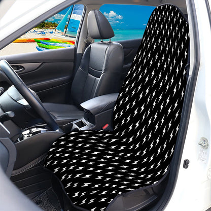 Black And White Lightning Pattern Print Waterproof Car Seat Cover