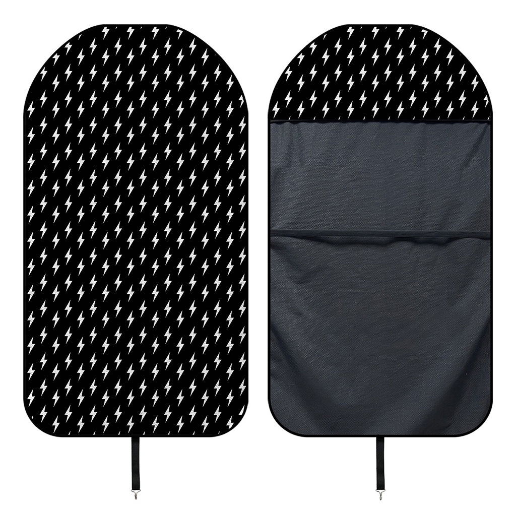 Black And White Lightning Pattern Print Waterproof Car Seat Cover
