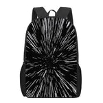 Black And White Lightspeed Print 17 Inch Backpack