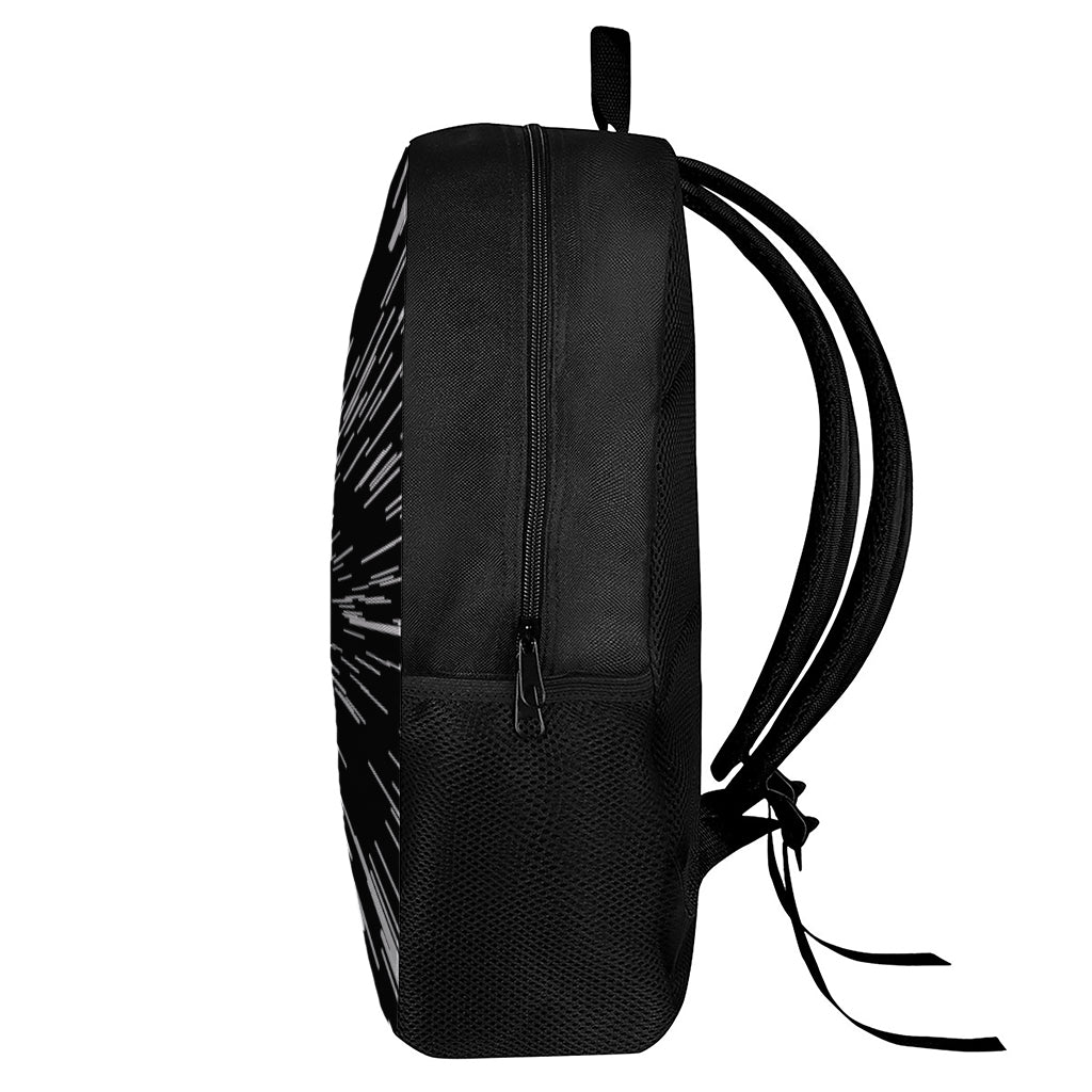 Black And White Lightspeed Print 17 Inch Backpack