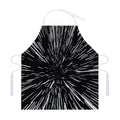 Black And White Lightspeed Print Adjustable Apron