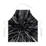 Black And White Lightspeed Print Adjustable Apron