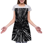 Black And White Lightspeed Print Adjustable Apron